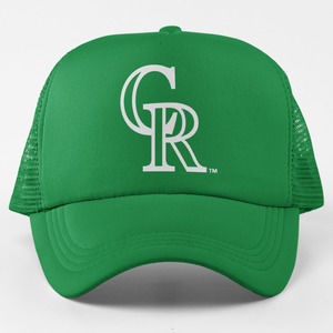 NEW Colorado Rockies St Patricks Foam Trucker Snapback Hat GREEN